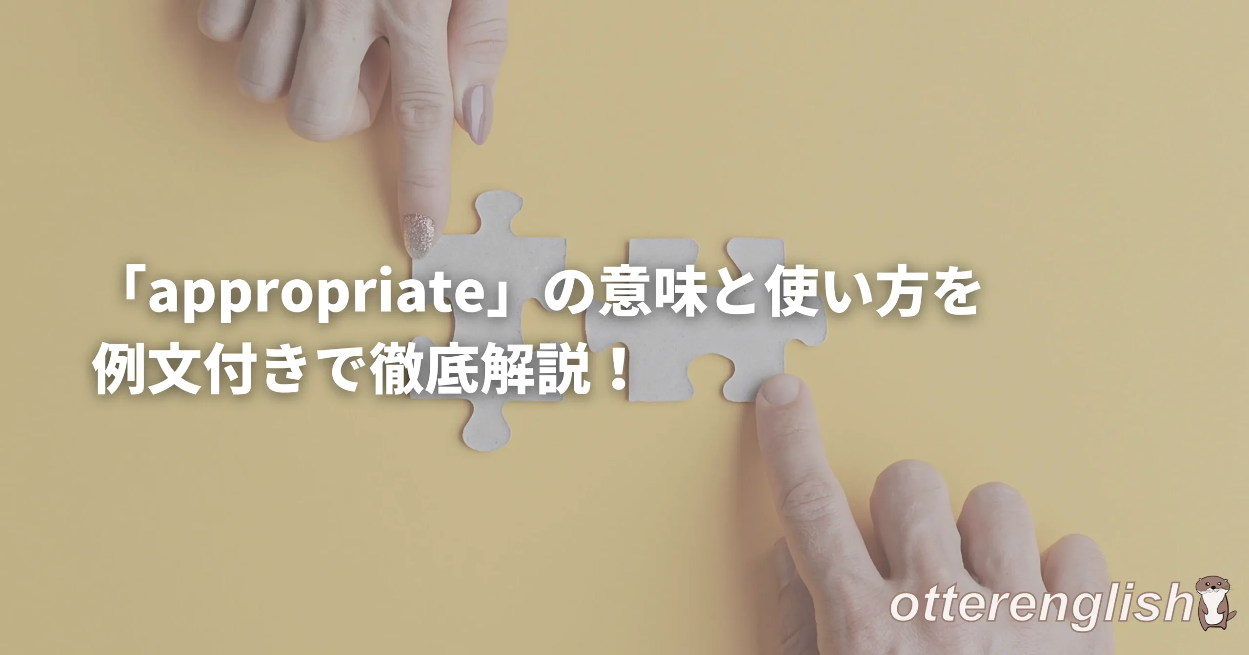 appropriateを表した適切なピースを当てはめる画像