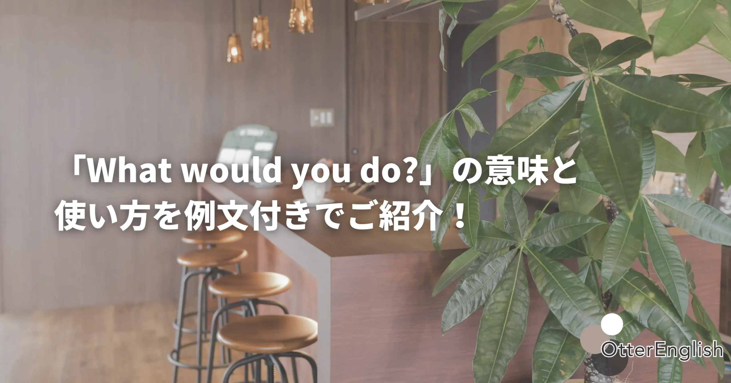 仮定の話をしているカフェの画像