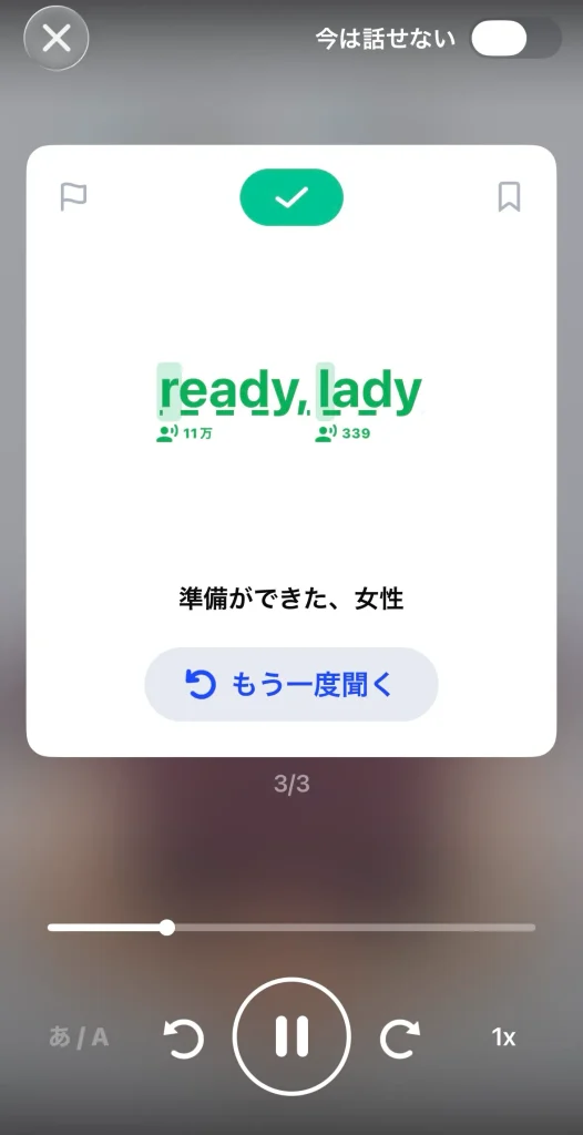 レッスン中のワンシーン