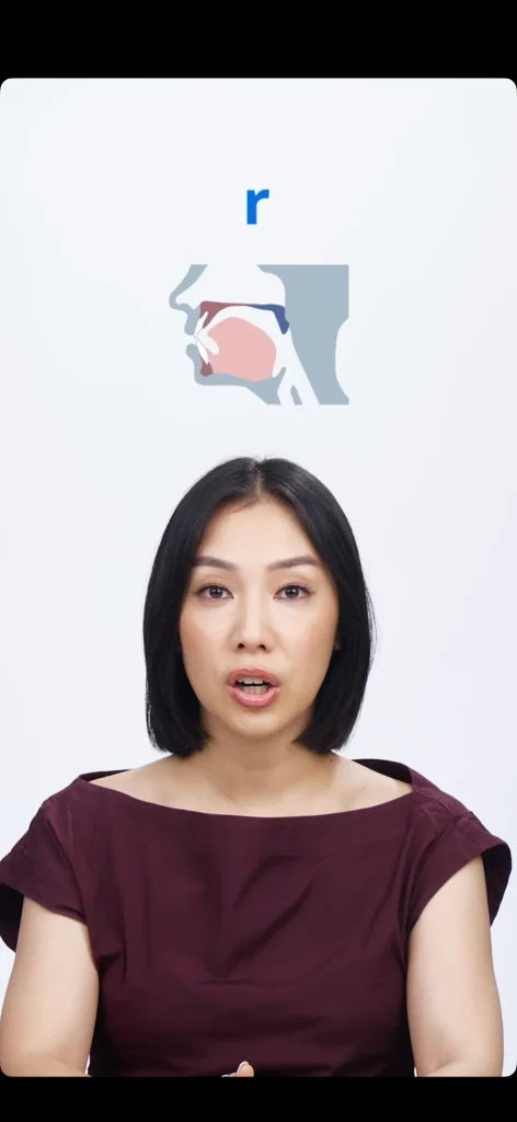 発音のレッスン中の画像