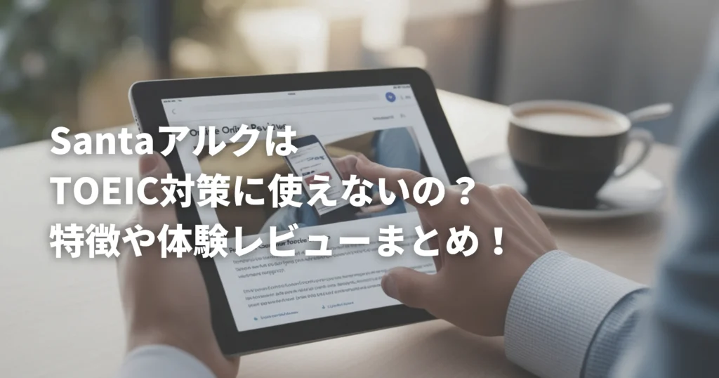 TOEIC対策ができるSantaアルクの特徴や体験レビューを調べている人